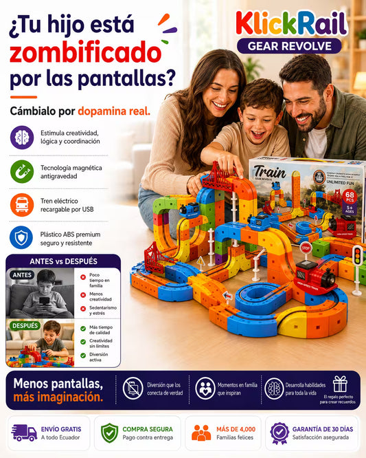 Tren Constructor Magnético 3D KlickRail™